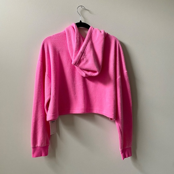 FEAT BlanketBlend Crop Hoodie Sweatshirt in Hot Pink - Size XL - New NWT - Picture 6 of 7